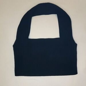 Ribbed, Halter, Micro Crop Top